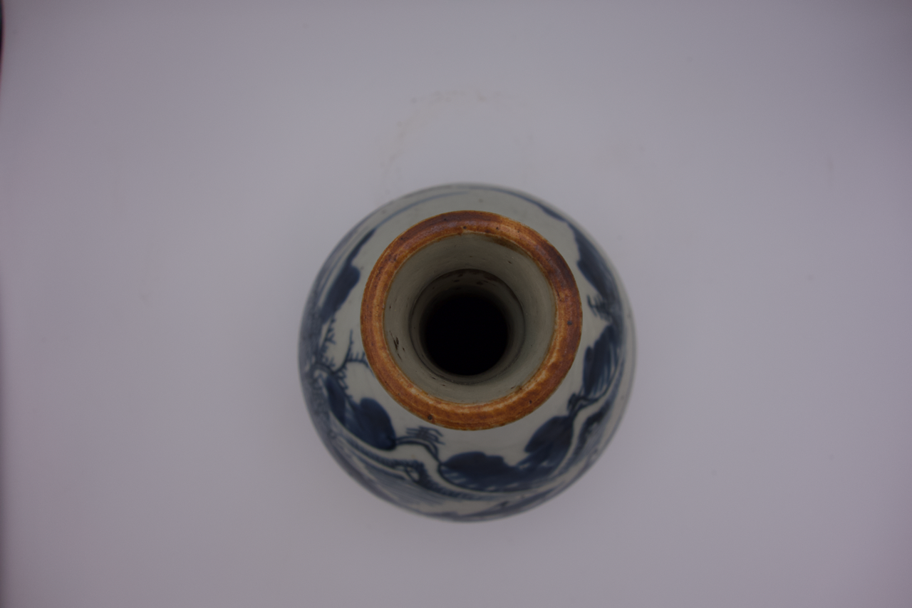 Blue & White Bottle Vase