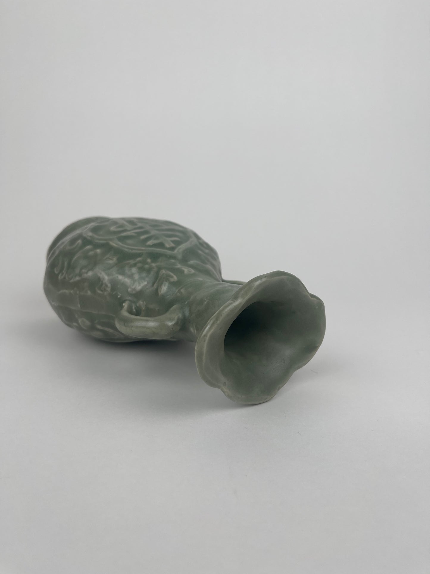 Fu Shou Celadon Vase