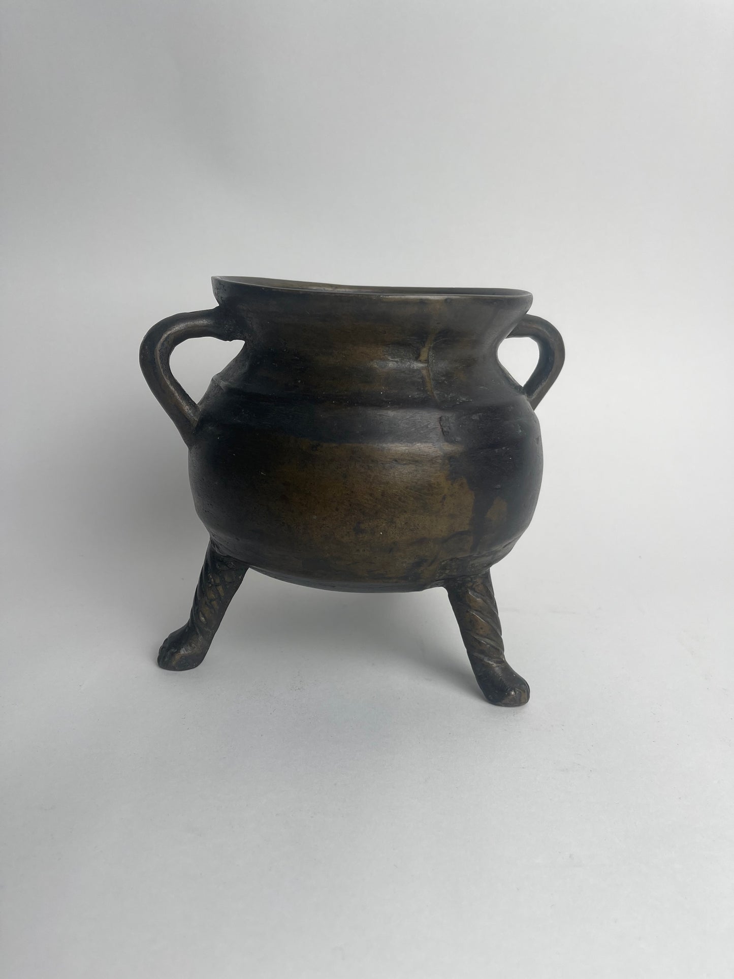 Footed Bronze Cauldron
