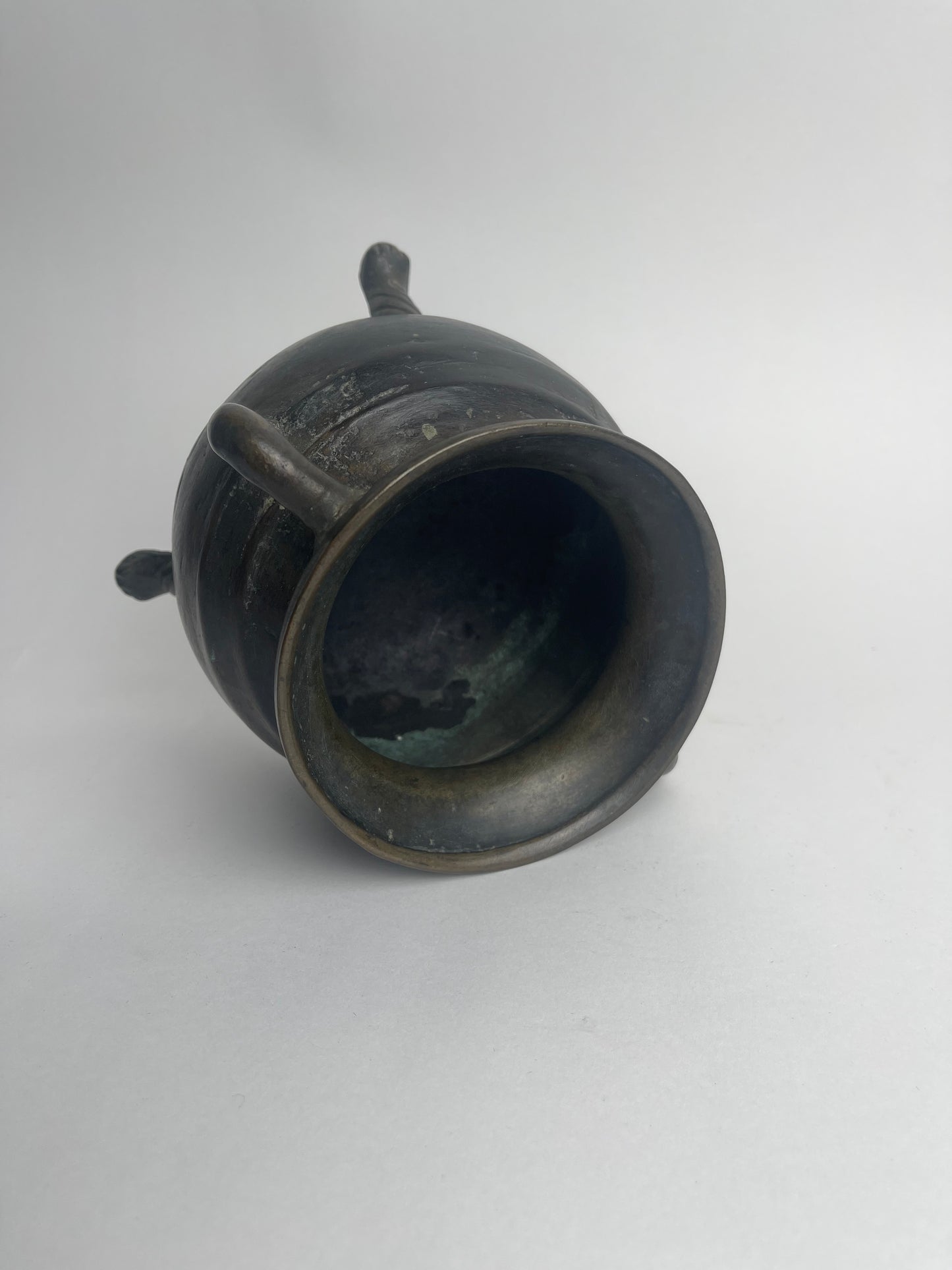 Footed Bronze Cauldron