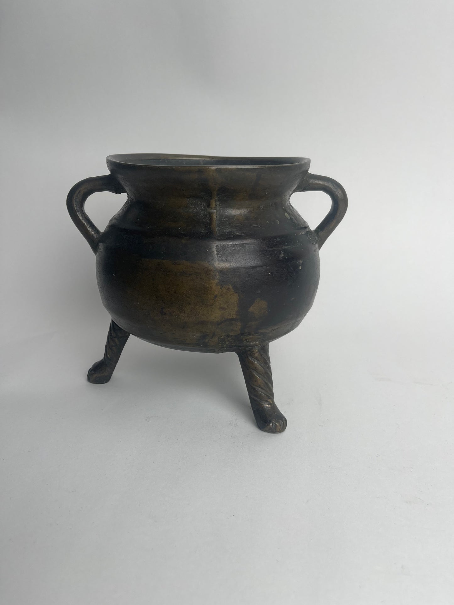 Footed Bronze Cauldron