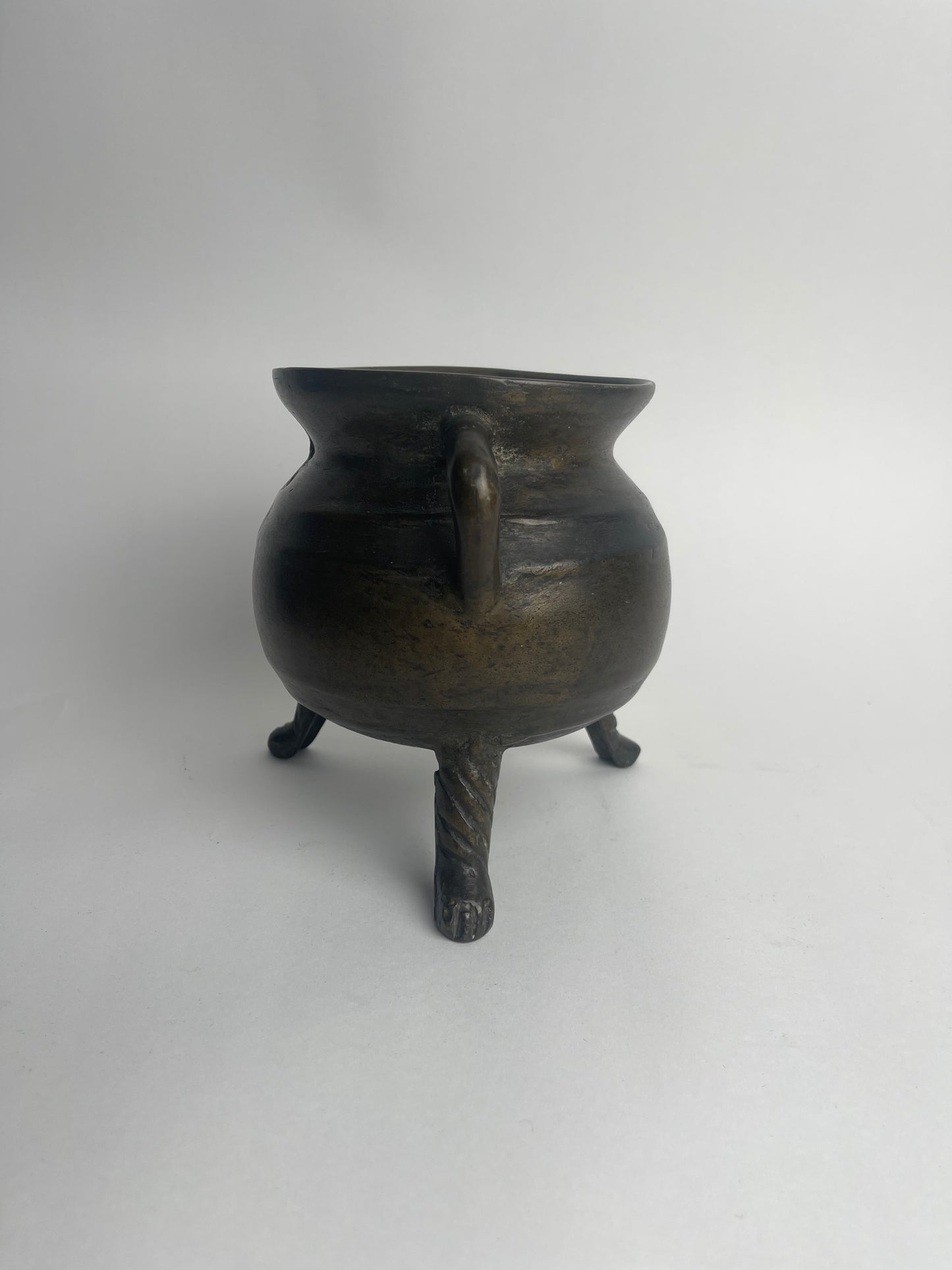 Footed Bronze Cauldron
