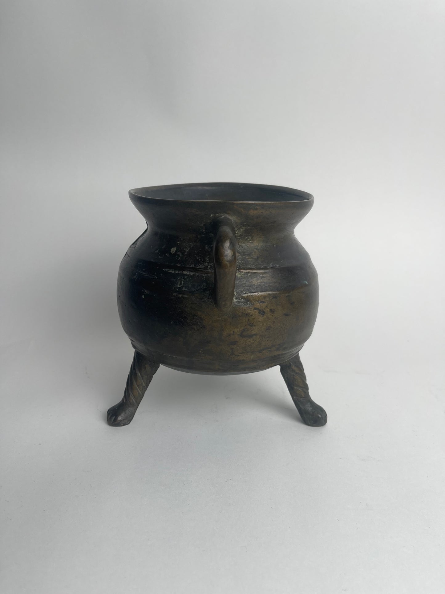 Footed Bronze Cauldron