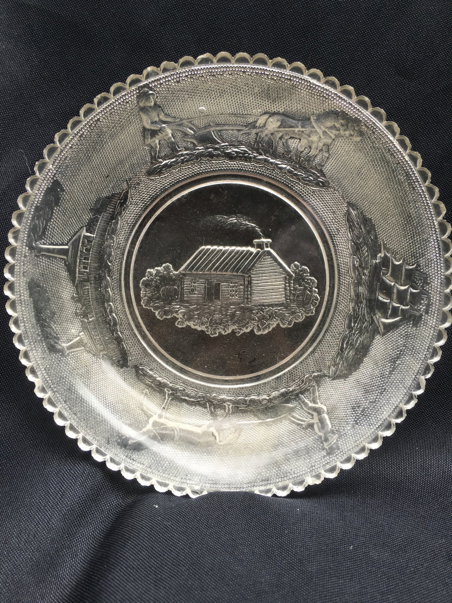 Industries and Log Cabin Plate