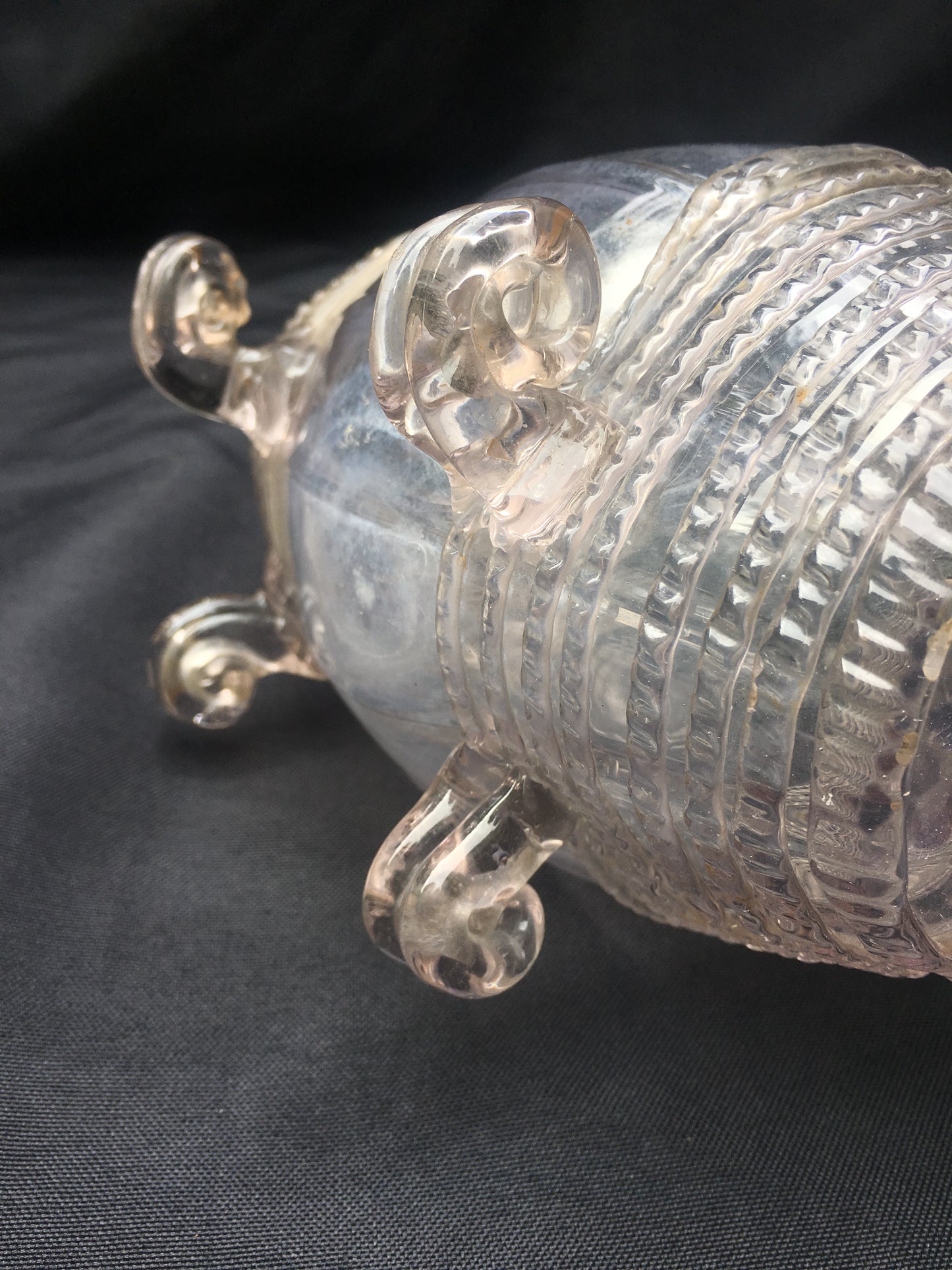 18th Century Glass German Barrel Form Flask