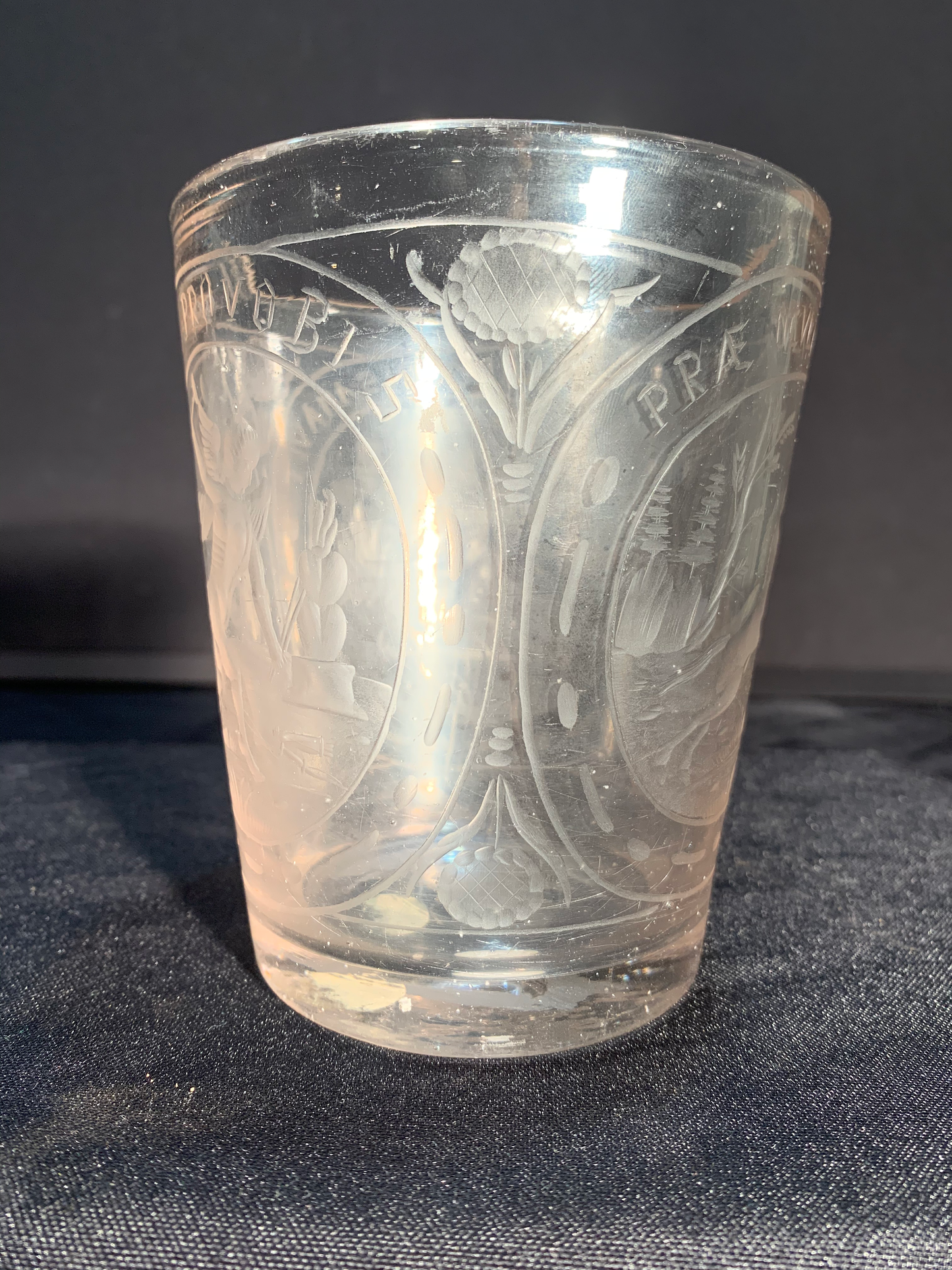 Bohemian Etched Beaker