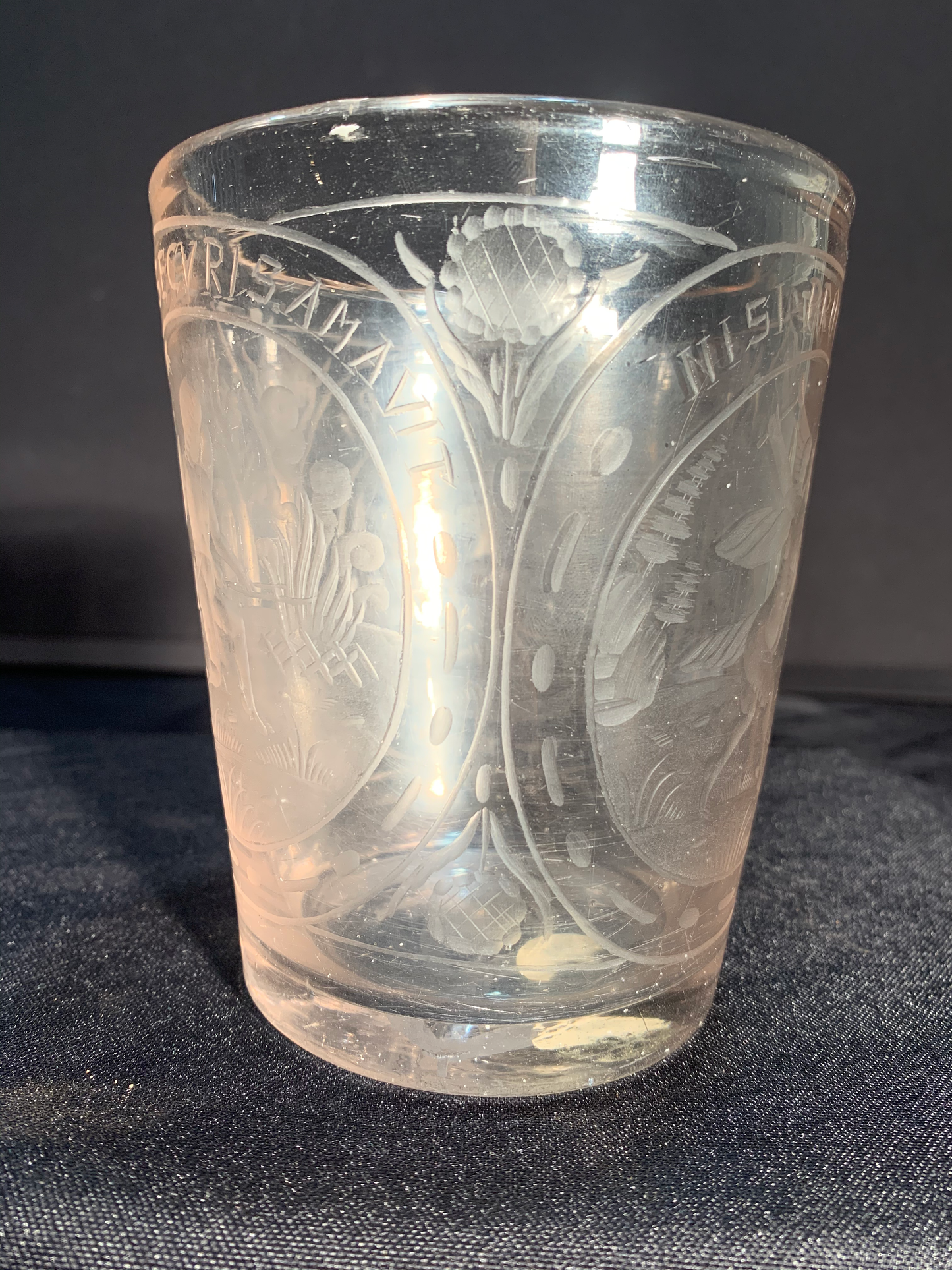 Bohemian Etched Beaker