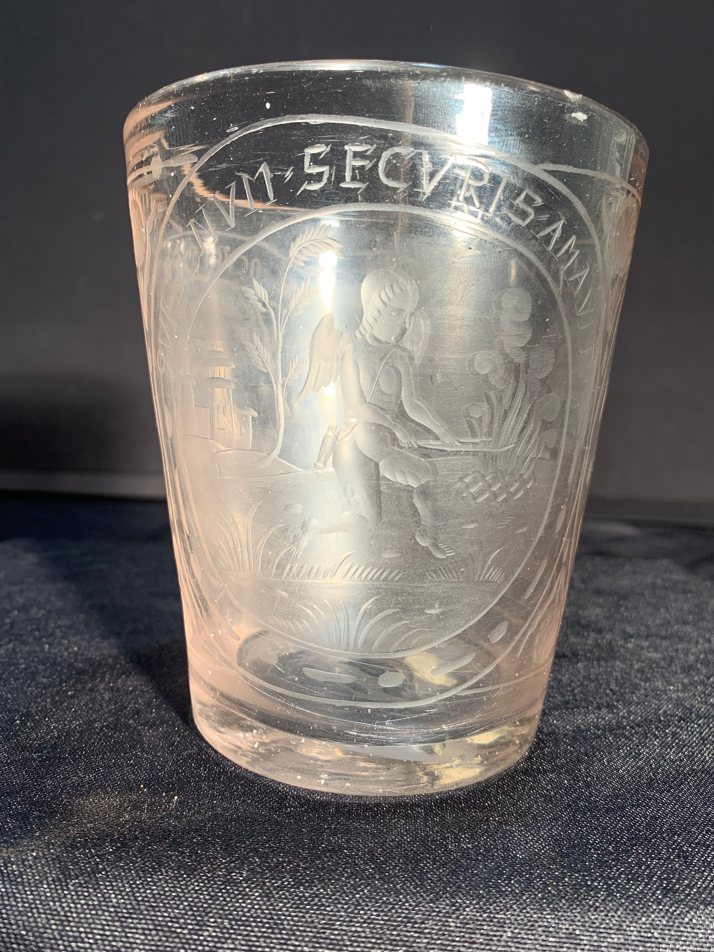 Bohemian Etched Beaker