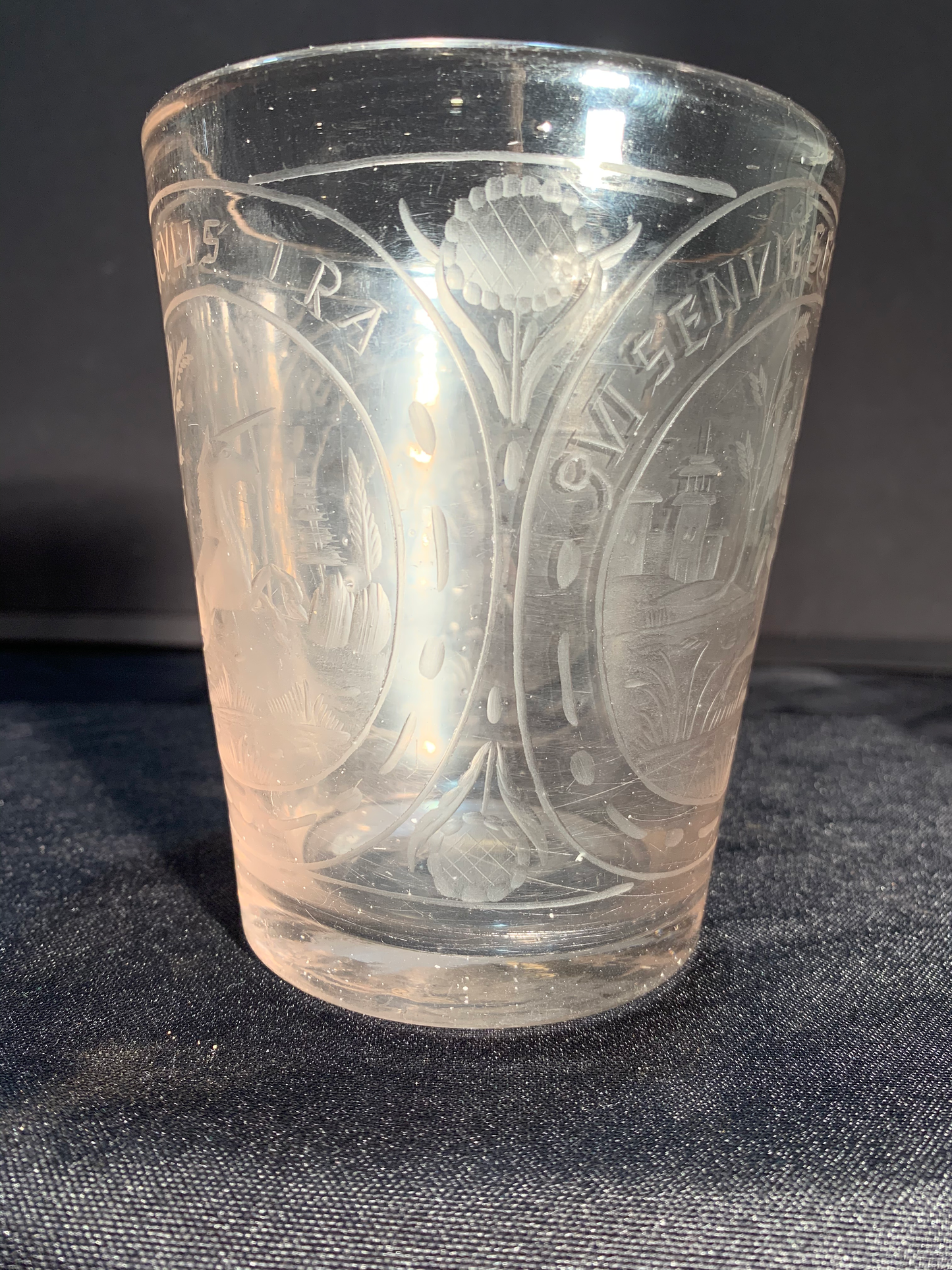 Bohemian Etched Beaker