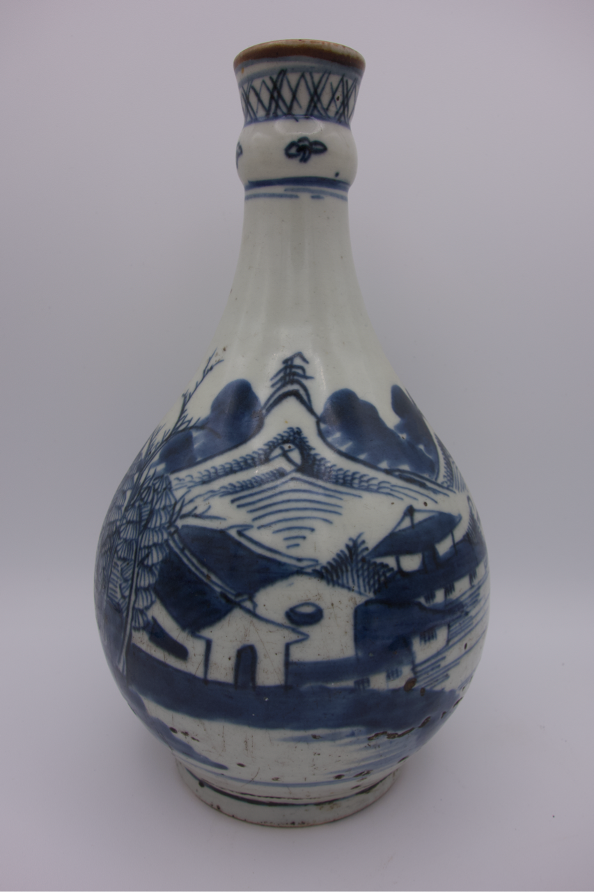 Blue & White Bottle Vase