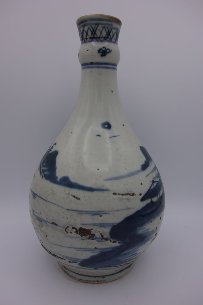Blue & White Bottle Vase