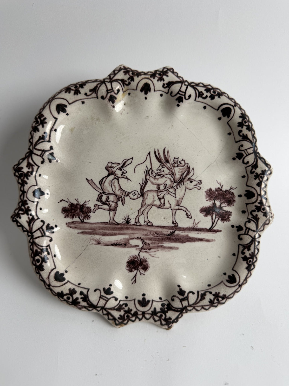 Sinceny Faience Plate with Donkey