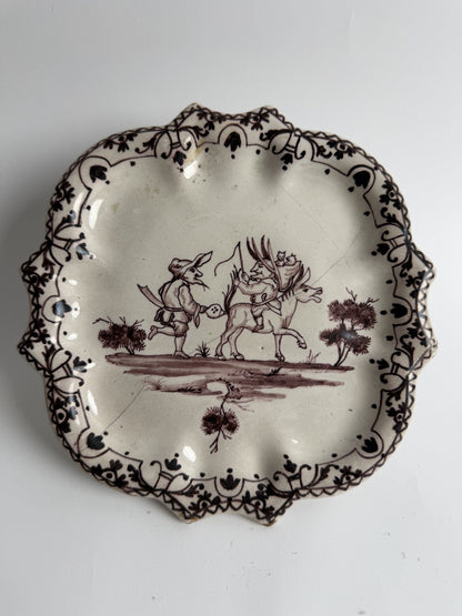 Sinceny Faience Plate with Donkey