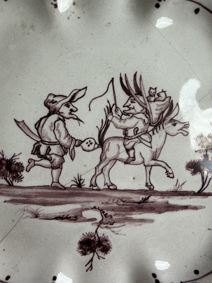 Sinceny Faience Plate with Donkey