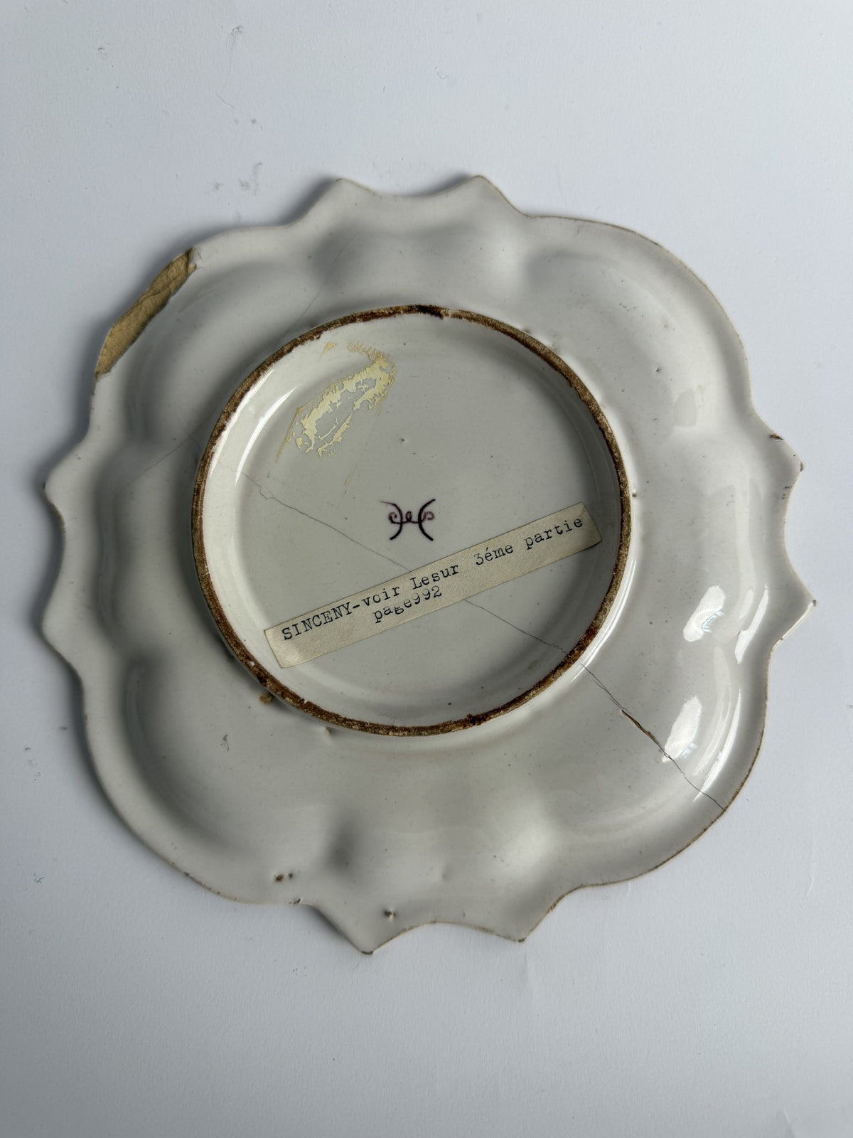 Sinceny Faience Plate with Donkey