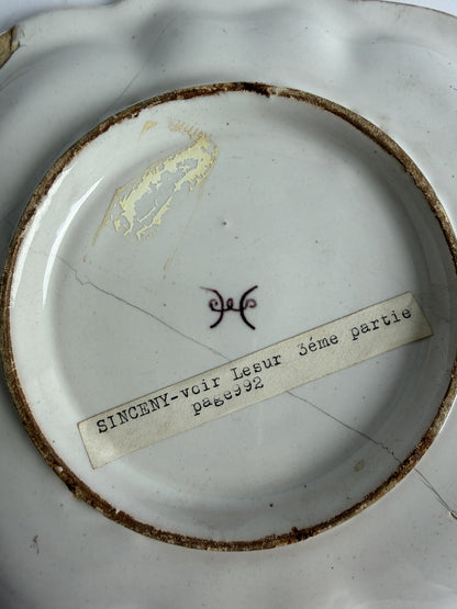 Sinceny Faience Plate with Donkey