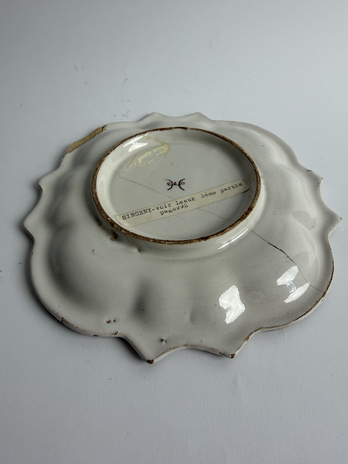 Sinceny Faience Plate with Donkey