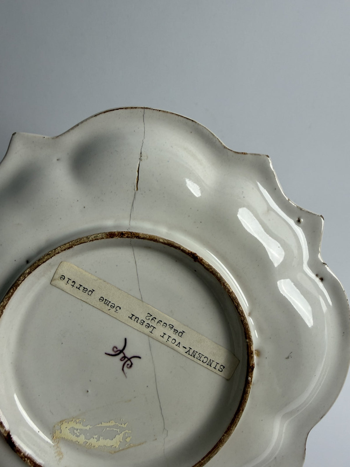 Sinceny Faience Plate with Donkey