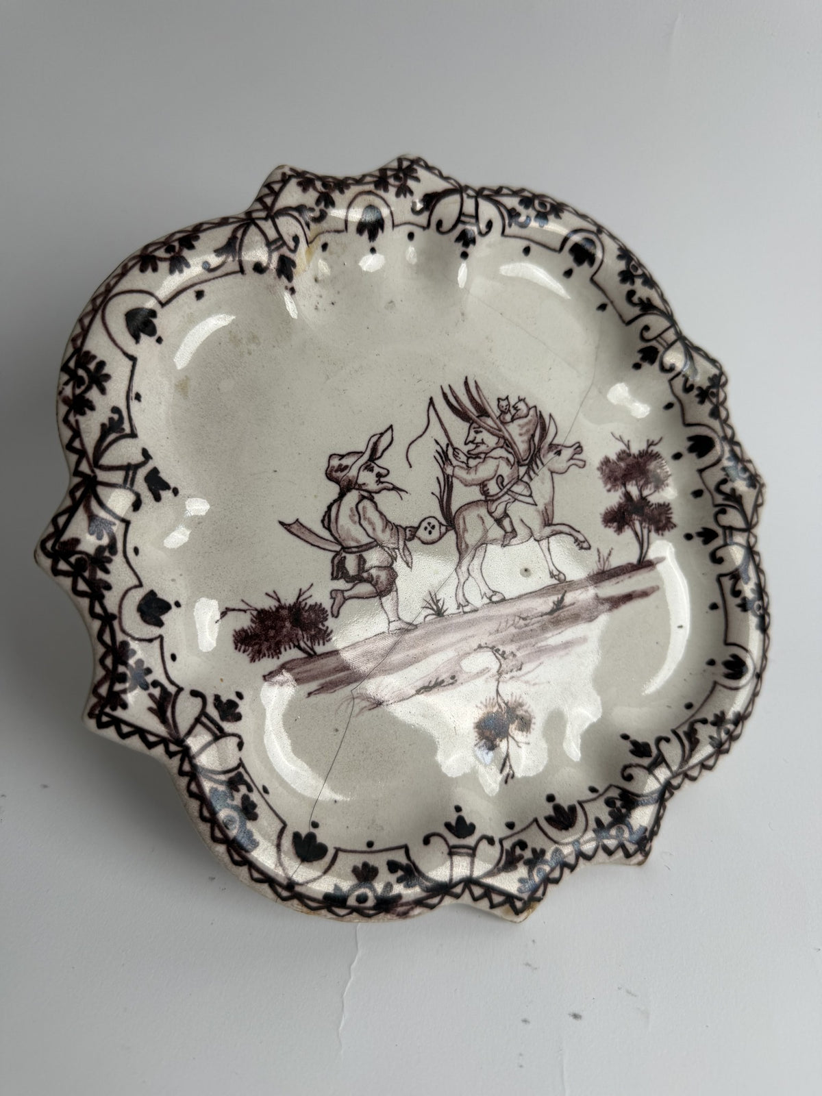 Sinceny Faience Plate with Donkey