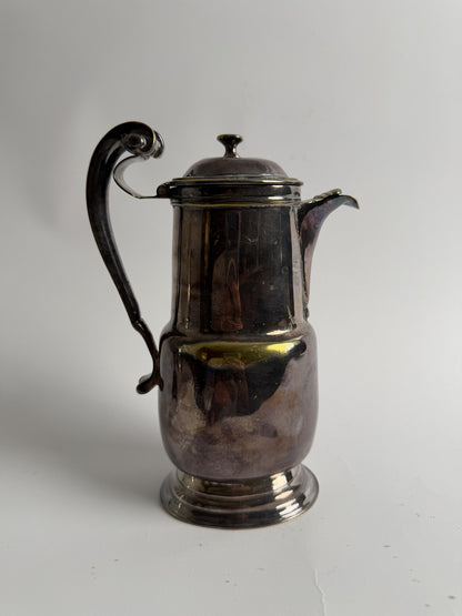 French Silver-Plated Barber's Jug with Bird Crest