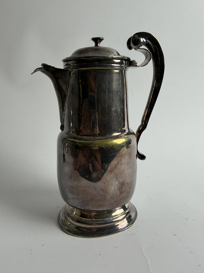 French Silver-Plated Barber's Jug with Bird Crest