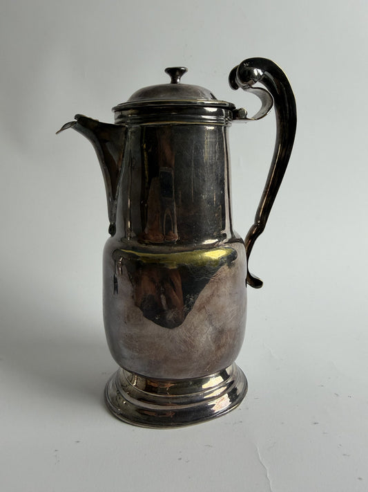 French Silver-Plated Barber's Jug with Bird Crest