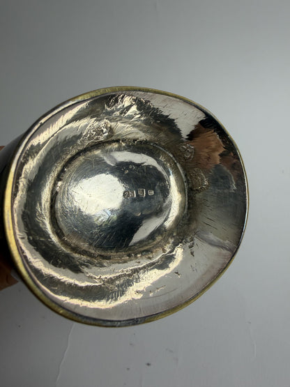French Silver-Plated Barber's Jug with Bird Crest