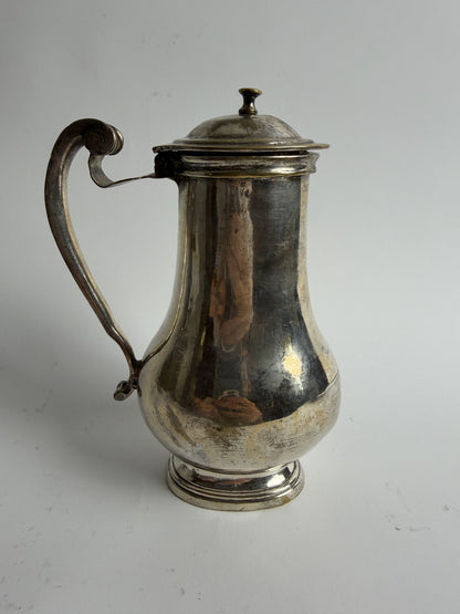 French Silver-Plated Pear-Shaped Barber's Jug