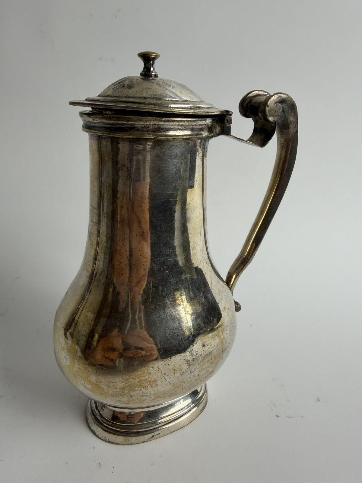 French Silver-Plated Pear-Shaped Barber's Jug