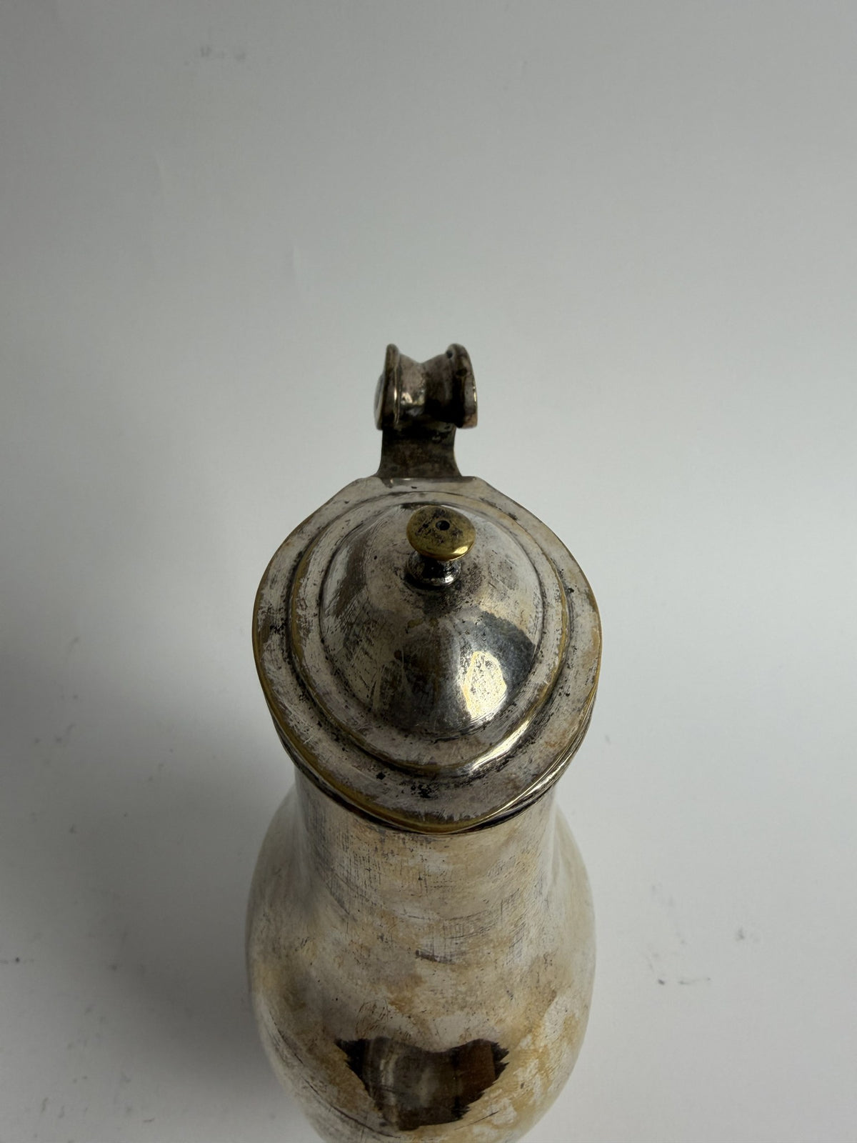 French Silver-Plated Pear-Shaped Barber's Jug