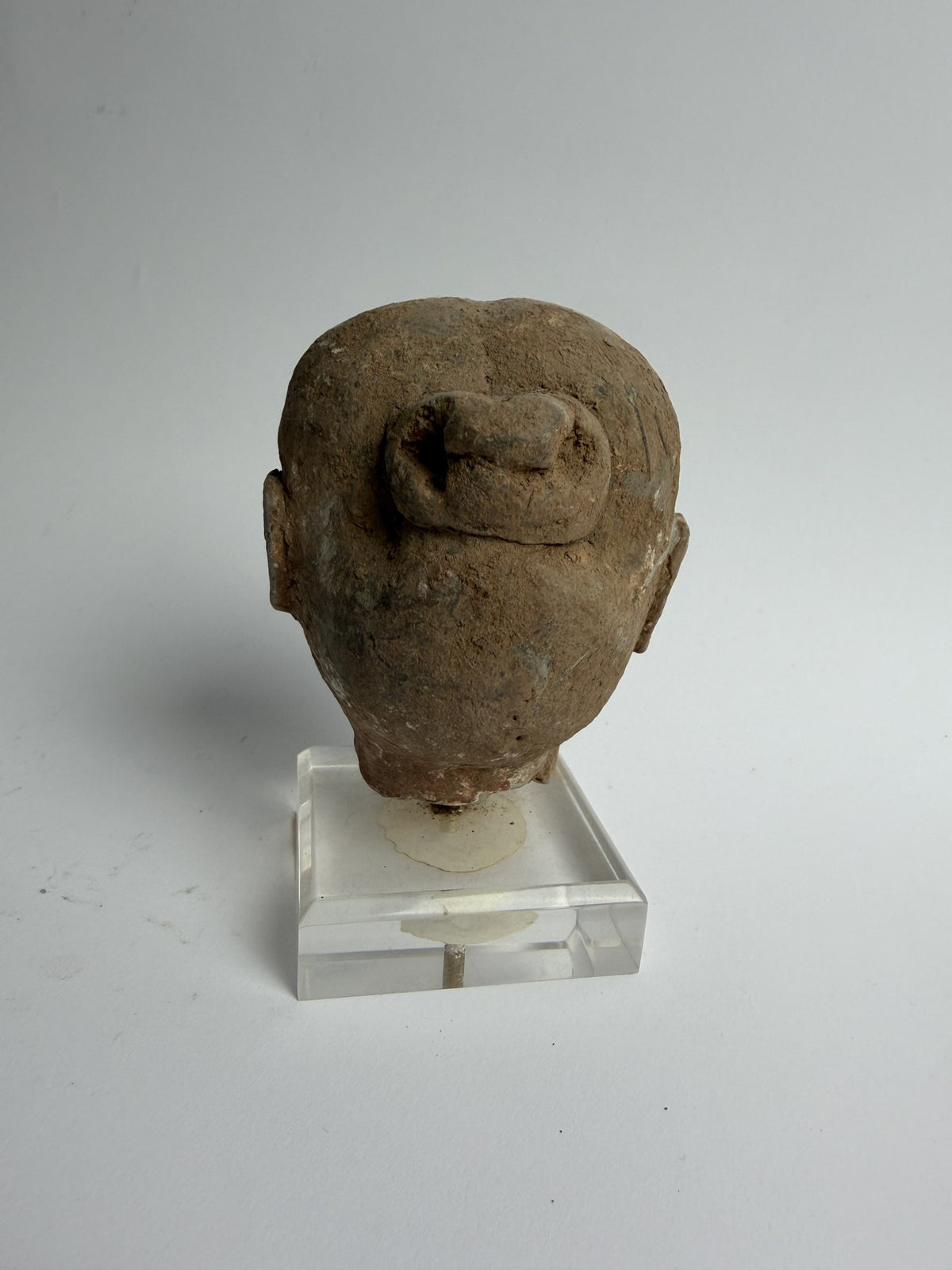 Han Dynasty Pottery Head on Stand