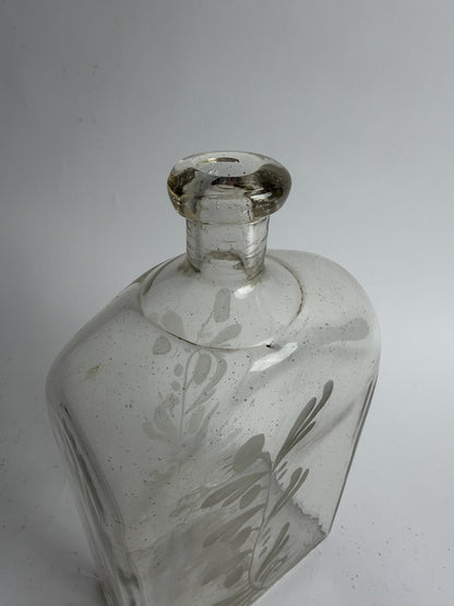 Engraved Glass Case Gin Bottle