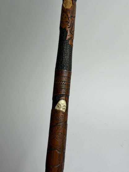 Carved Face Cane