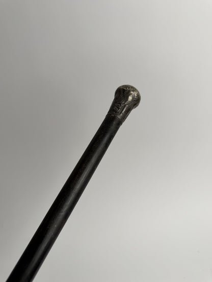 Silver Ball-Top Cane