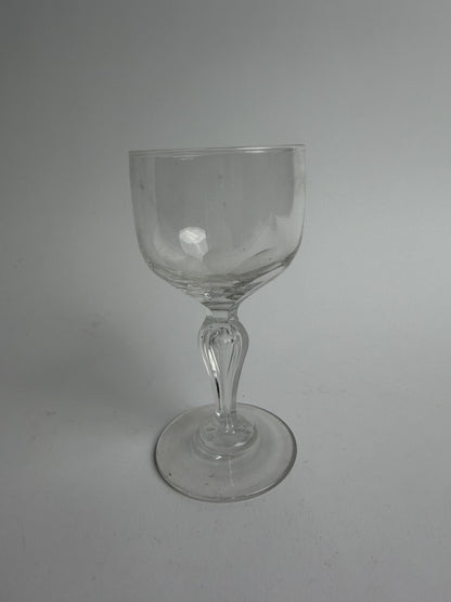 Facet-Stem Wine Glass