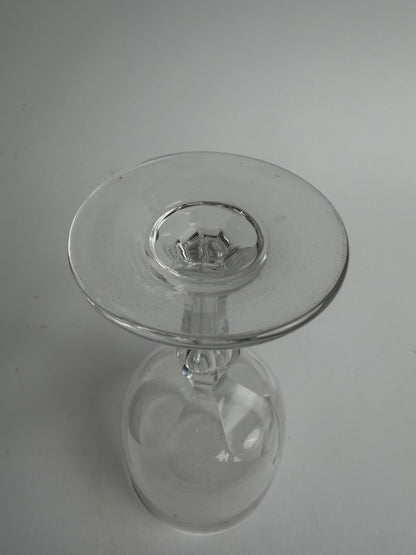 Facet-Stem Wine Glass
