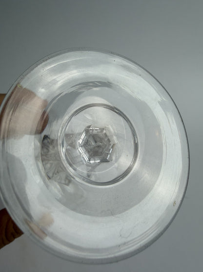 Facet-Stem Wine Glass