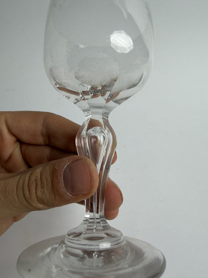 Facet-Stem Wine Glass