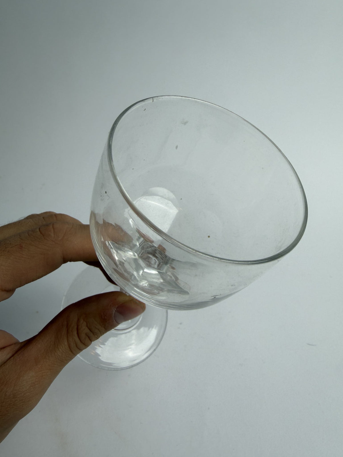 Facet-Stem Wine Glass
