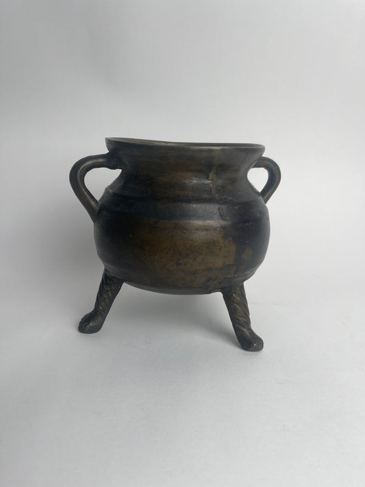 Footed Bronze Cauldron