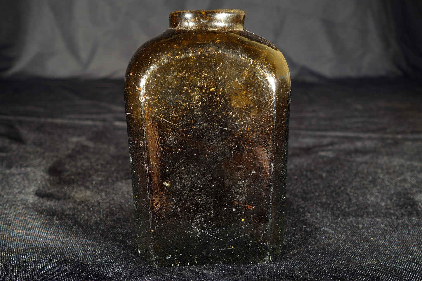 Olive Glass Bottle