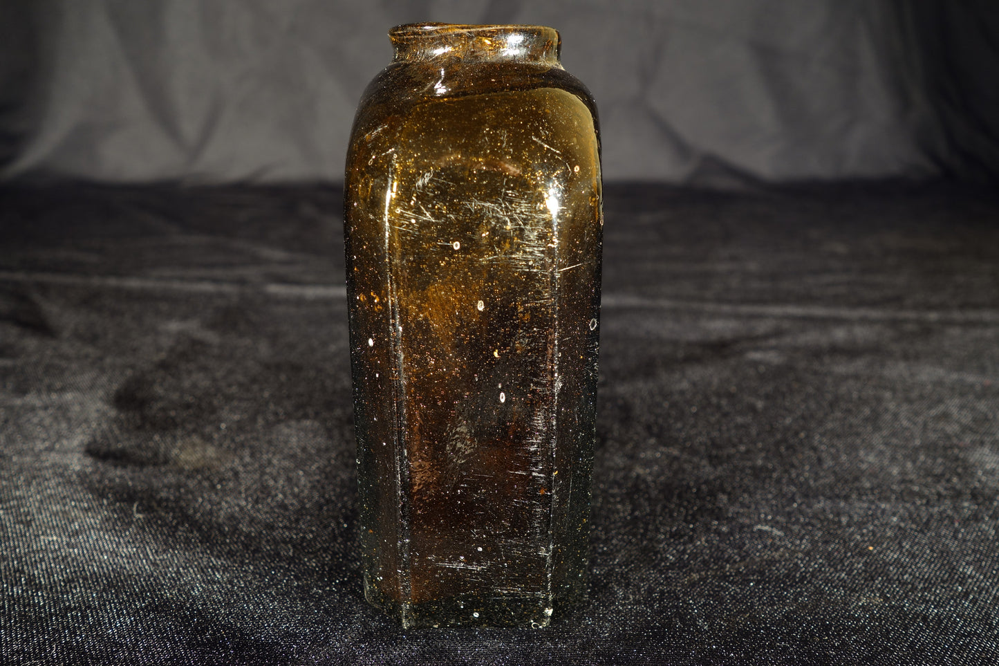Olive Glass Bottle