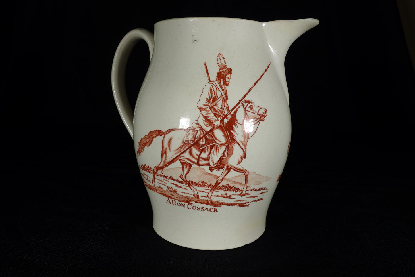 Creamware Liverpool Cossack Jug