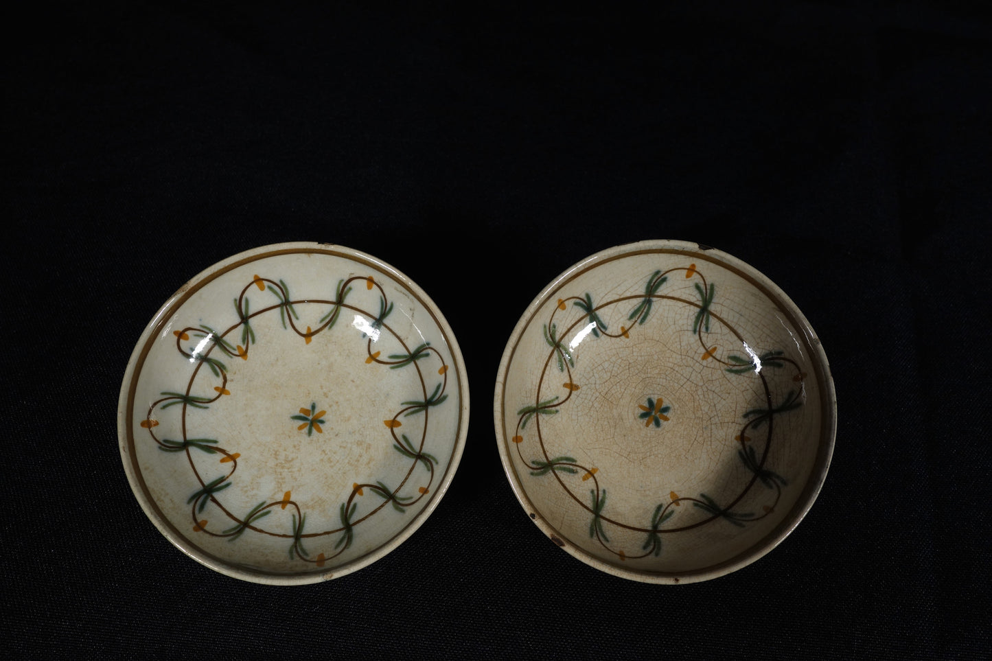 Miniature Prattware Saucers