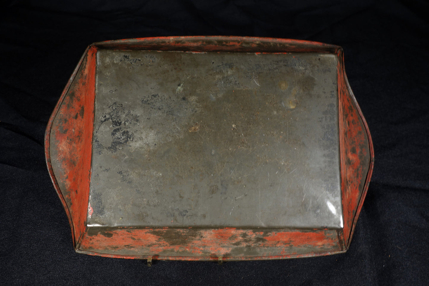 Red Toleware Bread Tray