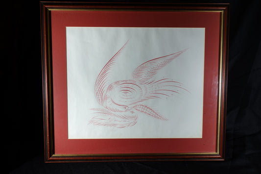 Red Calligraphy Dove