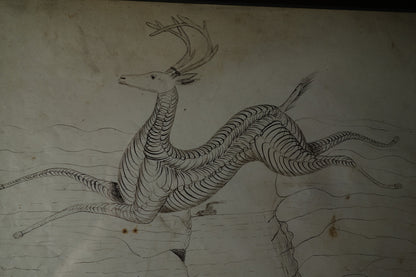 Stag and lion Calligraphies