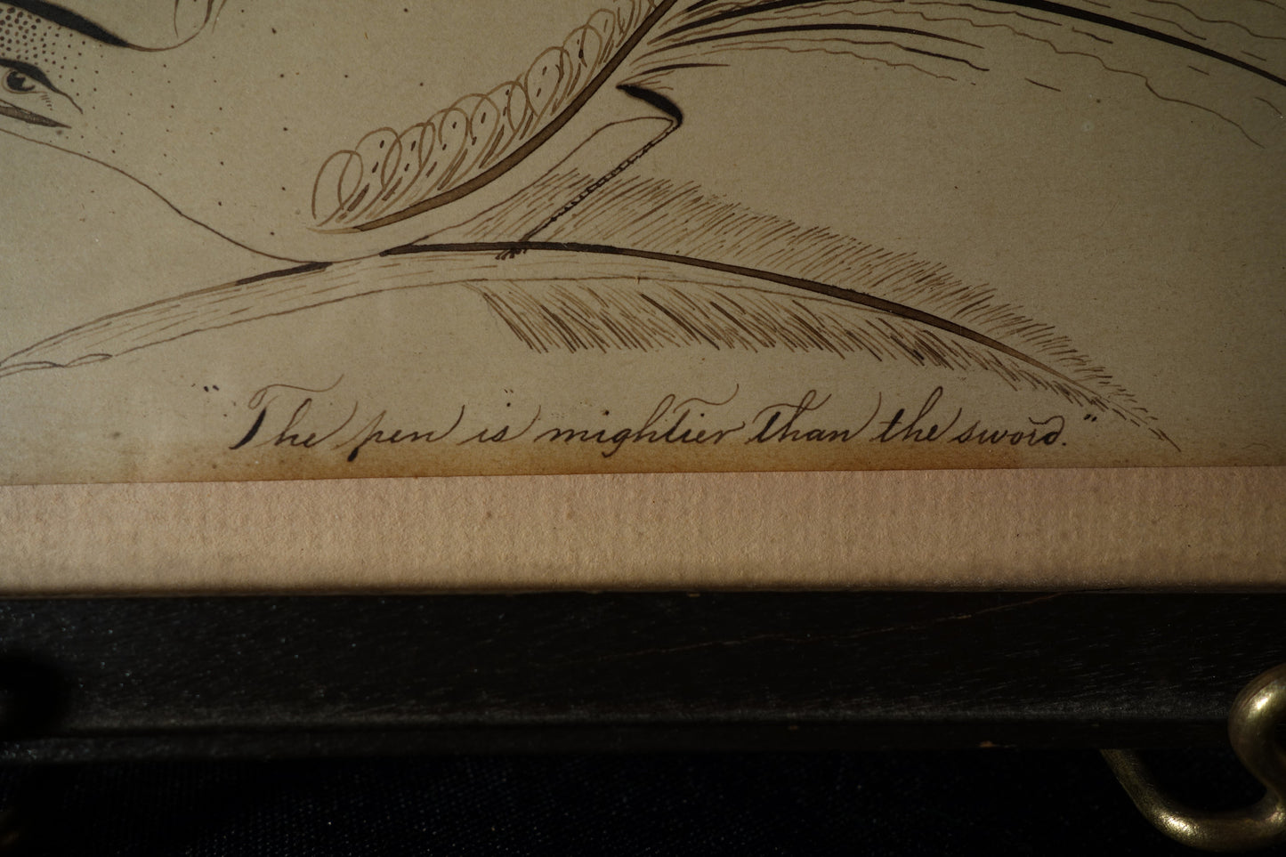 Calligraphy Bird on Feather
