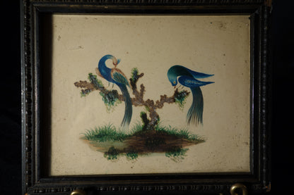 Drawing of Two Exotic Birds