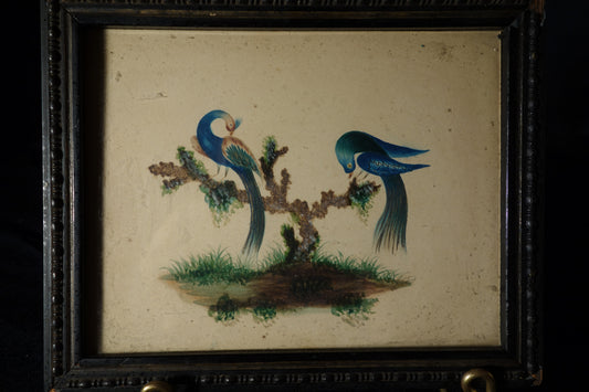 Drawing of Two Exotic Birds